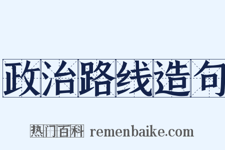 政治路线造句是什么意思的图片
